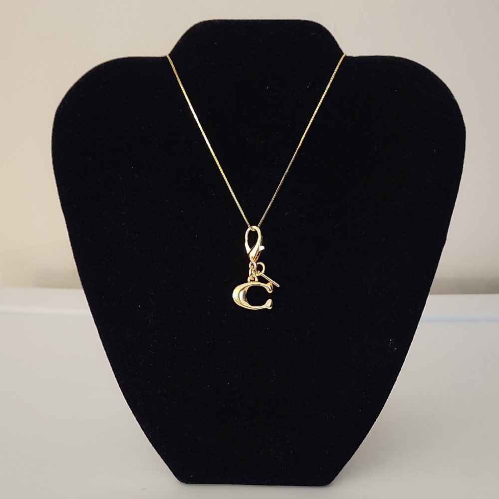 Coach Signature "C" pendant on a Sterling Silver Chain (New)